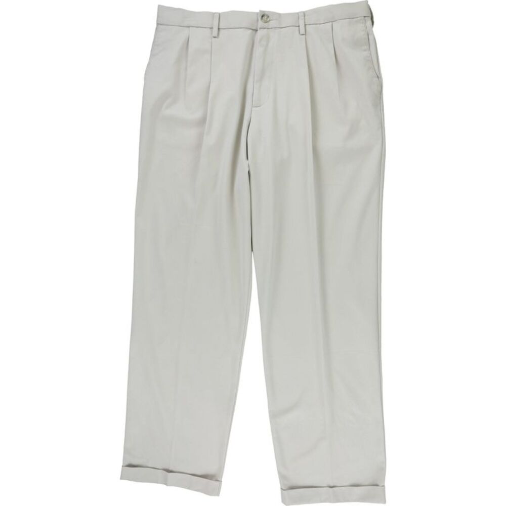 Dockers Mens Plus Size Button Front Straight Leg Relaxed Khakis Casual Pants,...